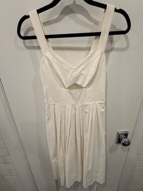 Club Monaco White Pleated Summer Dress